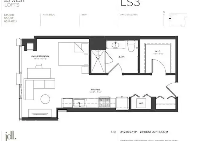 Property at 23 W Chicago Ave Unit 4605, Chicago, IL, 60654, 1 bed, 1 bath, [object Object]