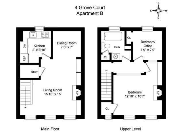 Property at 4 Grove Ct Unit B, New York, NY, 10014, 2 beds, 1 bath, [object Object]