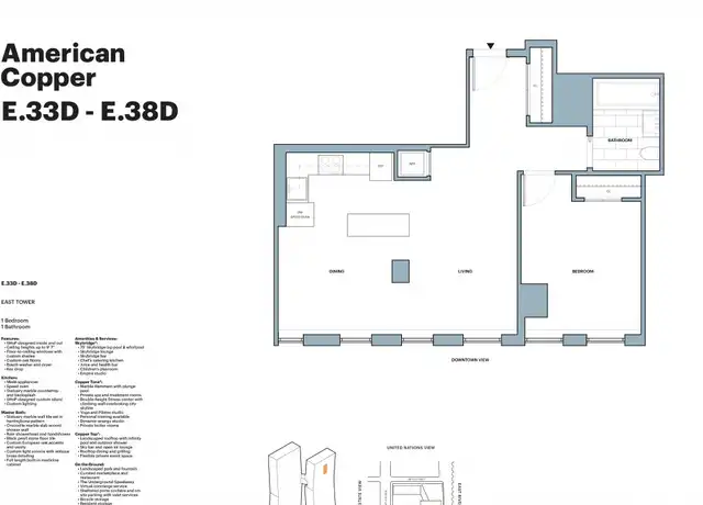 Property at 626 1st Ave Unit E-33D, New York, NY, 10016, 1 bed, 1 bath, [object Object]