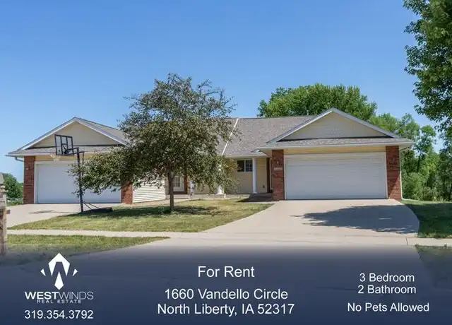 Property at 1660 Vandello Cir, North Liberty, IA, 52317, 3 beds, 2 baths, [object Object]