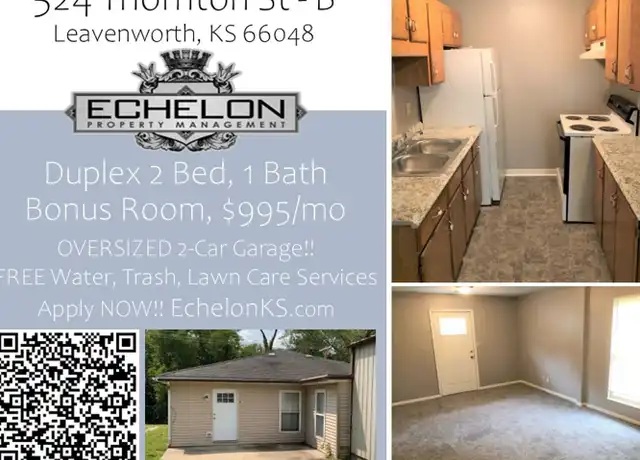 Property at 524 Thornton St Unit B, Leavenworth, KS, 66048, 2 beds, 1 bath, [object Object]
