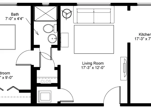 Property at 3472 N Illinois St Unit 206, Indianapolis, IN, 46208, 1 bed, 1 bath, [object Object]