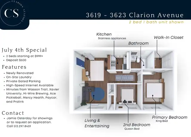 Property at 3623 Clarion Ave Unit 24, Cincinnati, OH, 45207, 2 beds, 1 bath, [object Object]
