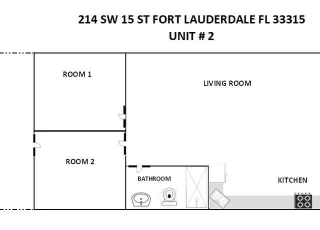 Property at 214 SW 15th St Unit 2, Fort Lauderdale, FL, 33315, 2 beds, 1 bath, [object Object]
