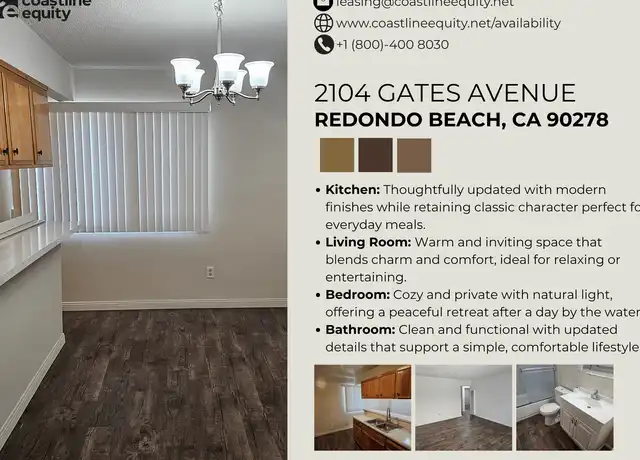 Property at 2104 Gates Ave Unit 2104 Gates Avenue-Unit A, Redondo Beach, CA, 90278, 2 beds, 1 bath, [object Object]