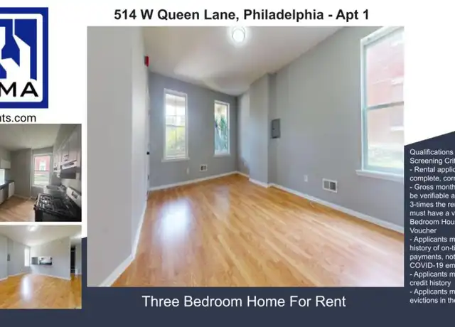 Property at 514 W Queen Ln, Philadelphia, PA, 19144, 3 beds, 1 bath, [object Object]