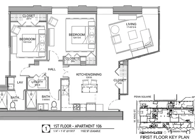 Property at 8 W King St Unit 106, Lancaster, PA, 17603, 2 beds, 2 baths, [object Object]
