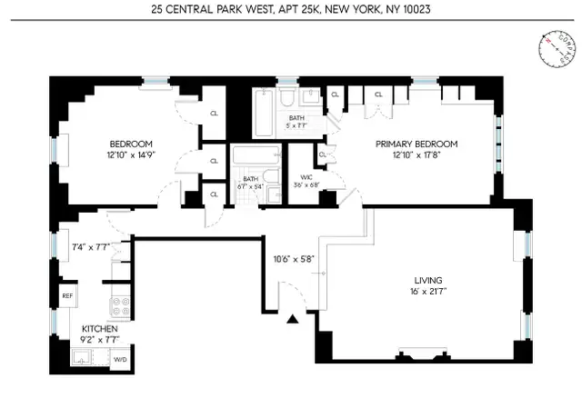 Property at 25 Central Park W Unit 25K, New York, NY, 10023, 2 beds, 2 baths, [object Object]