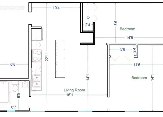 Property at 101 W 104th St Unit 5, New York, NY, 10025, 2 beds, 1 bath, [object Object]