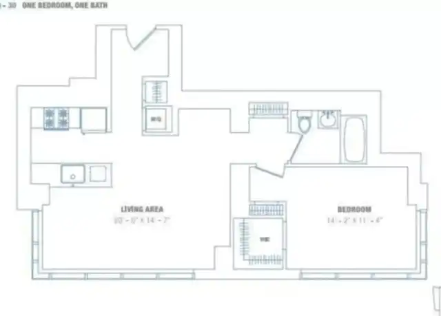 Property at 306 W 48th St Unit 19B, New York, NY, 10036, 1 bed, 1 bath, [object Object]
