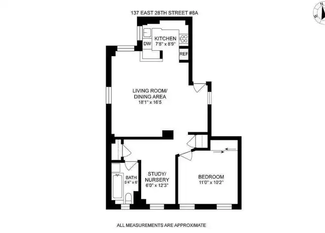 Property at 137 E 28th St Unit 8A, New York, NY, 10016, 1 bed, 1 bath, [object Object]