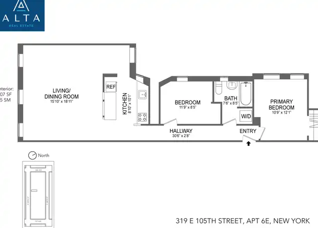 Property at 319 E 105th St Unit 6E, New York, NY, 10029, 2 beds, 1 bath, [object Object]