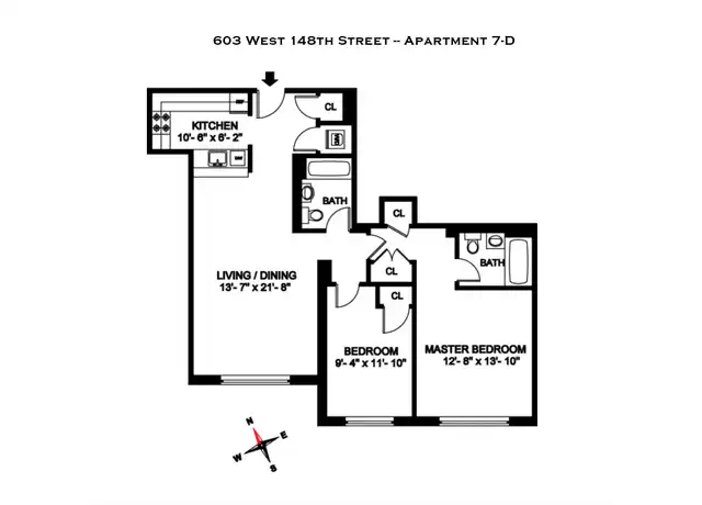 Property at 603 W 148th St Unit 7D, New York, NY, 10031, 2 beds, 2 baths, [object Object]