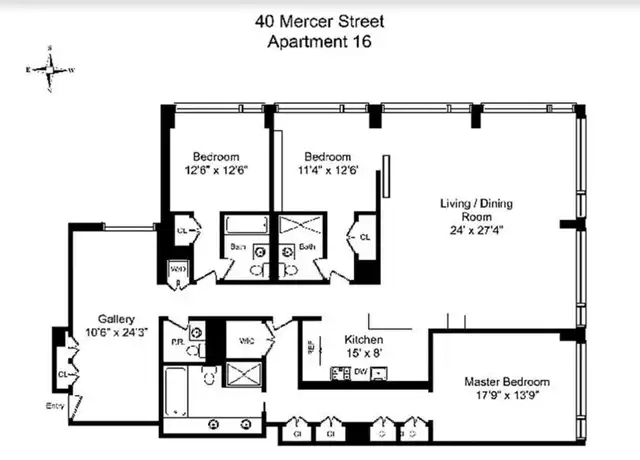 Property at 40 Mercer St #16, New York, NY, 10013, 3 beds, 3.5 baths, [object Object]