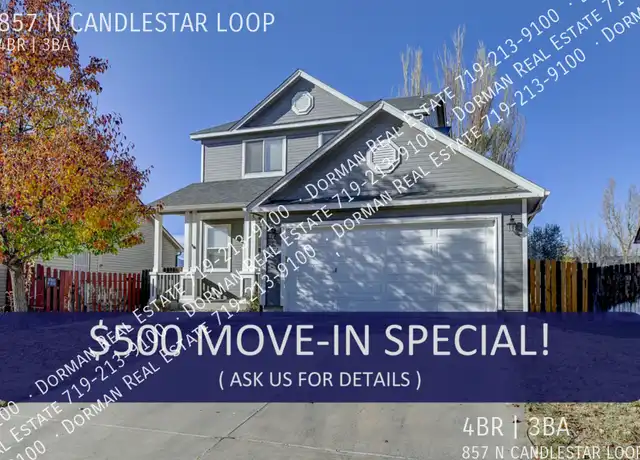 Property at 857 Candlestar Loop N, Fountain, CO, 80817, 4 beds, 2.5 baths, [object Object]