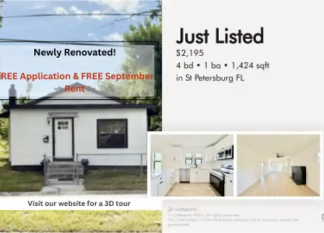 Property at 1426 40th St S, Saint Petersburg, FL, 33711, 4 beds, 1 bath, [object Object]