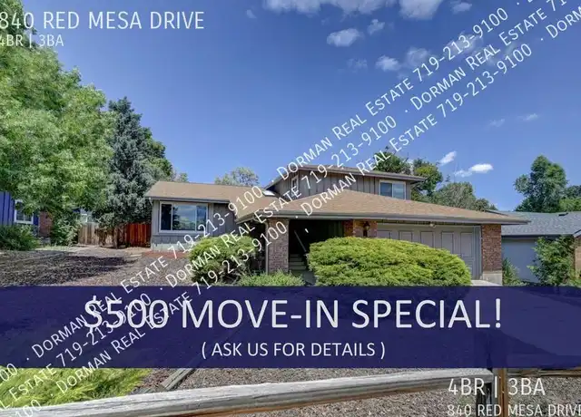 Property at 840 Red Mesa Dr, Colorado Springs, CO, 80906, 4 beds, 3 baths, [object Object]