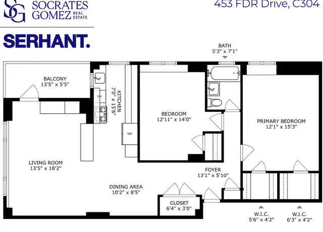 Property at 453 FDR Dr Unit C304, New York, NY, 10002, 2 beds, 1 bath, [object Object]