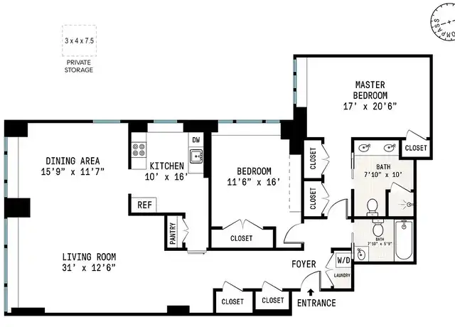 Property at 200 E 66th St Unit D303, New York, NY, 10065, 2 beds, 2 baths, [object Object]
