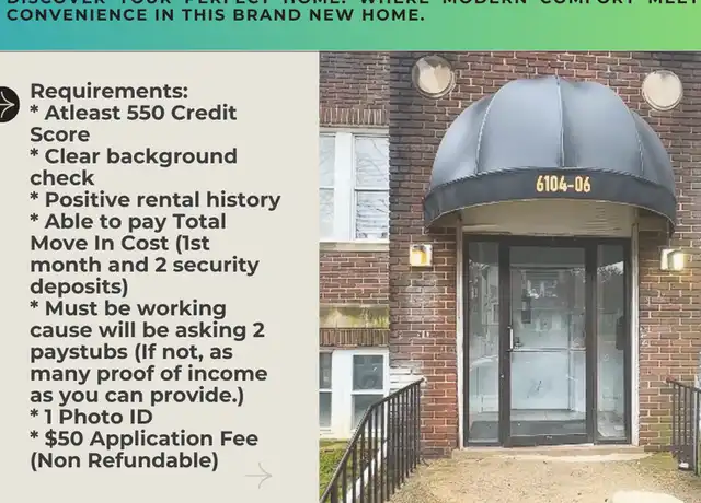 Property at 6100 Nassau Rd, Philadelphia, PA, 19151, 1 bed, 1 bath, [object Object]