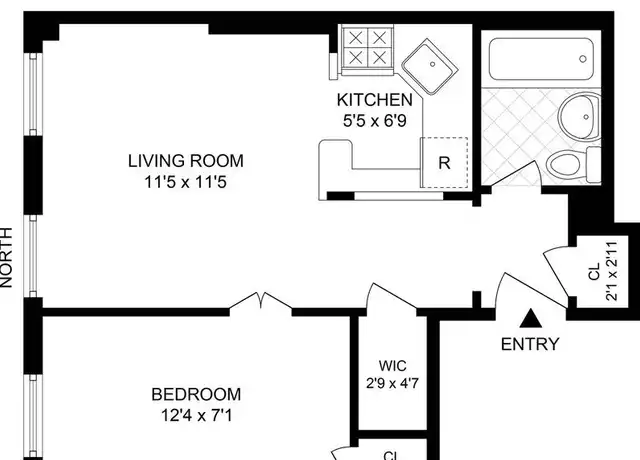 Property at 465 W 57th St Unit 4B, New York, NY, 10019, 1 bed, 1 bath, [object Object]