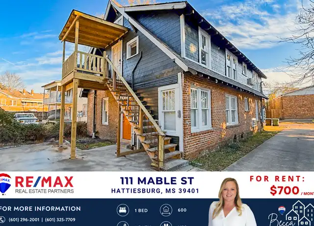 Property at 111 Mable St Unit 3, Hattiesburg, MS, 39401, 1 bed, 1 bath, [object Object]