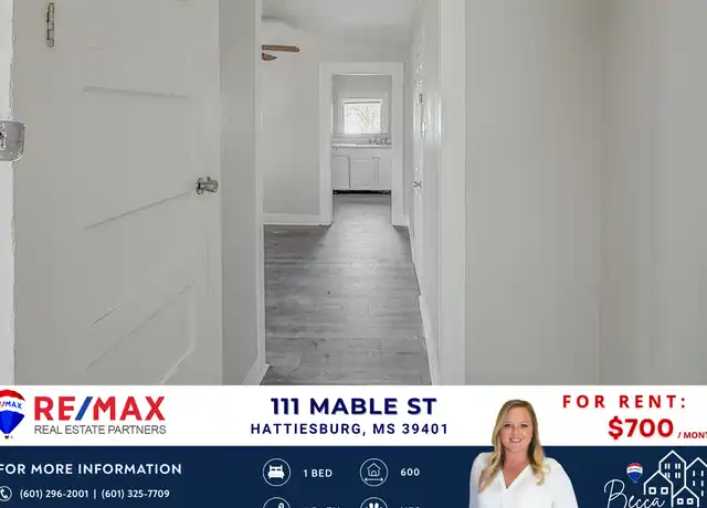 Property at 111 Mable St Unit 3, Hattiesburg, MS, 39401, 1 bed, 1 bath, [object Object]