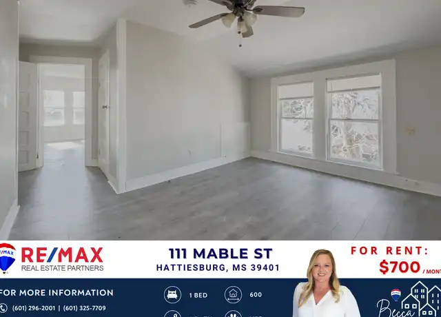 Property at 111 Mable St Unit 3, Hattiesburg, MS, 39401, 1 bed, 1 bath, [object Object]