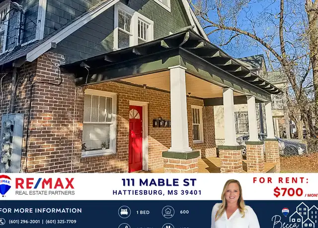 Property at 111 Mable St Unit 3, Hattiesburg, MS, 39401, 1 bed, 1 bath, [object Object]