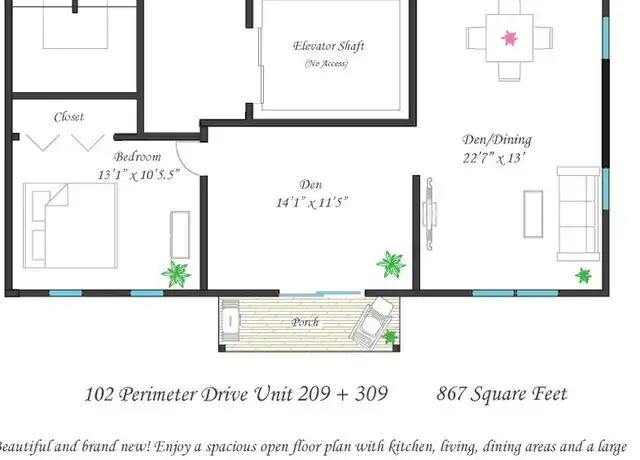 Property at 102 Perimeter Dr Unit 309, Colchester, VT, 05446, 1 bed, 1 bath, [object Object]