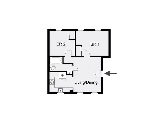 Property at 1226 S Clinton St Unit 2, Baltimore, MD, 21224, 2 beds, 1 bath, [object Object]