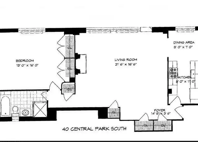 Property at 40 Central Park S Unit 15G, New York, NY, 10019, 1 bed, 1 bath, [object Object]