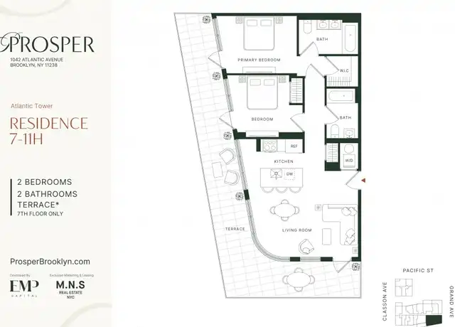 Property at 1042 Atlantic Ave Unit 8-H, Brooklyn, NY, 11238, 2 beds, 2 baths, [object Object]