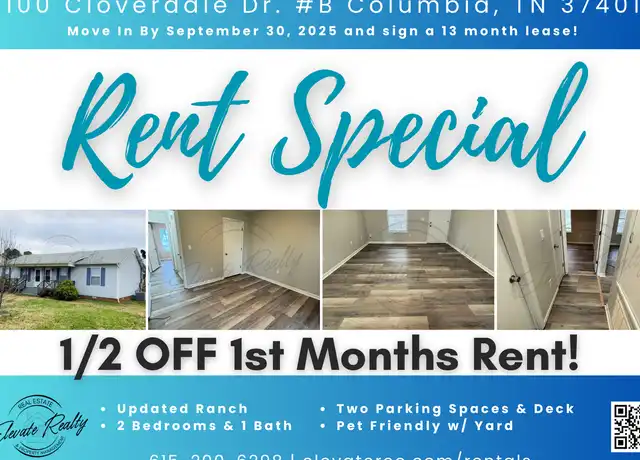 Property at 100 Cloverdale Dr Unit B, Columbia, TN, 38401, 2 beds, 1 bath, [object Object]