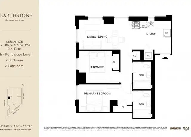 Property at 34-35 44th St Unit 914, Astoria, NY, 11101, 2 beds, 2 baths, [object Object]