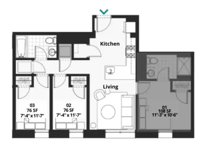 Property at 529 G St SE Unit B01-1 B01, Washington, DC, 20003, 3 beds, 2 baths, [object Object]