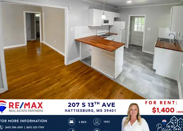 Property at 207 S 13th Ave, Hattiesburg, MS, 39401, 3 beds, 1 bath, [object Object]