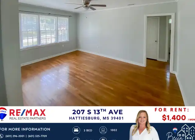 Property at 207 S 13th Ave, Hattiesburg, MS, 39401, 3 beds, 1 bath, [object Object]
