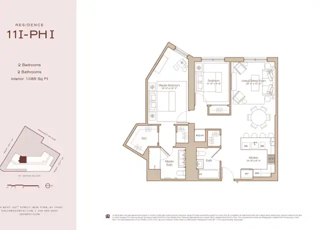 Property at 300 W 122nd St Ph -I, New York, NY, 10027, 2 beds, 2 baths, [object Object]