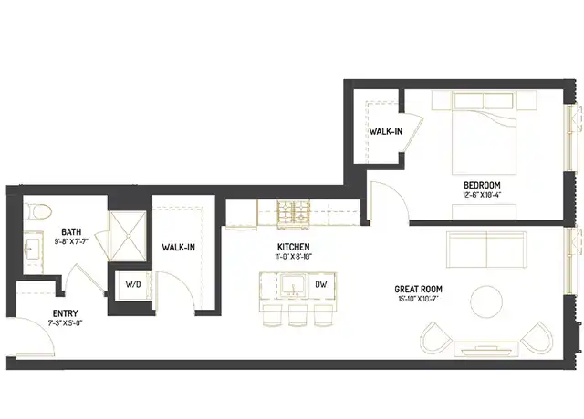 Property at 1135 W Winona St Unit B407, Chicago, IL, 60640, 1 bed, 1 bath, [object Object]