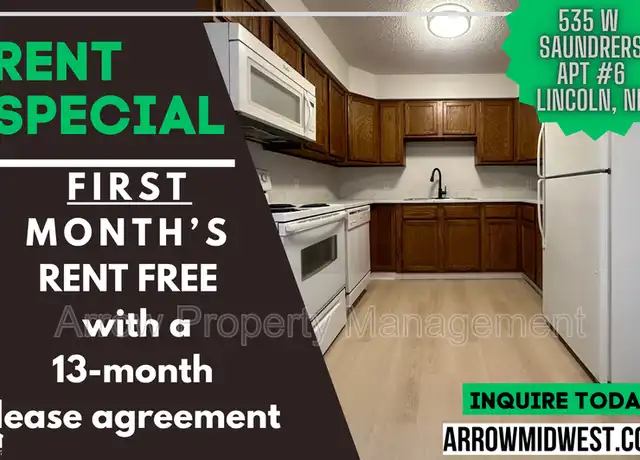 Property at 535 W Saunders Ave Unit 6, Lincoln, NE, 68521, 2 beds, 1 bath, [object Object]