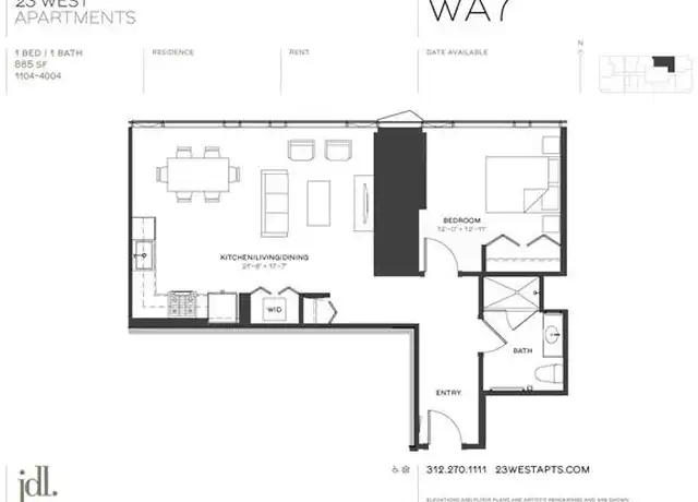 Property at 23 W Chicago Ave Unit 1604, Chicago, IL, 60654, 1 bed, 1 bath, [object Object]