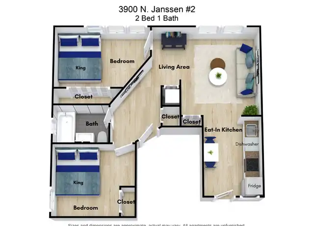 Property at 3904 N Janssen Ave Unit 2, Chicago, IL, 60613, 2 beds, 1 bath, [object Object]