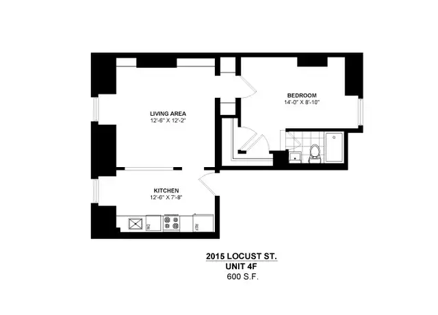 Property at 2015 Locust St Unit 15-4F, Philadelphia, PA, 19103, 1 bed, 1 bath, [object Object]