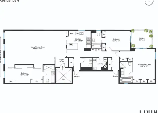 Property at 1143 5th Ave Unit 4, New York, NY, 10128, 3 beds, 3.5 baths, [object Object]