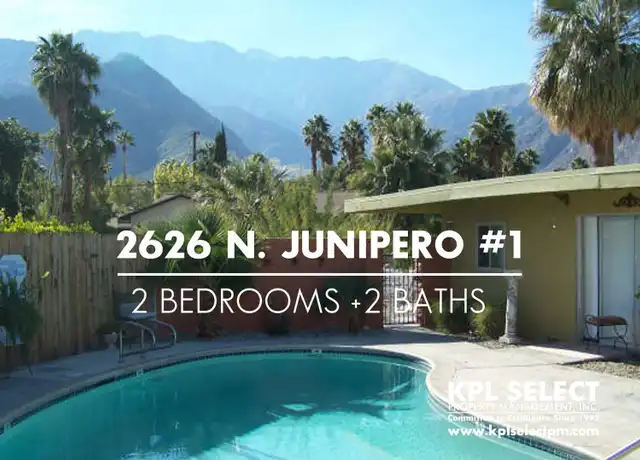 Property at 2626 N Junipero Ave Unit 1, Palm Springs, CA, 92262, 2 beds, 2 baths, [object Object]