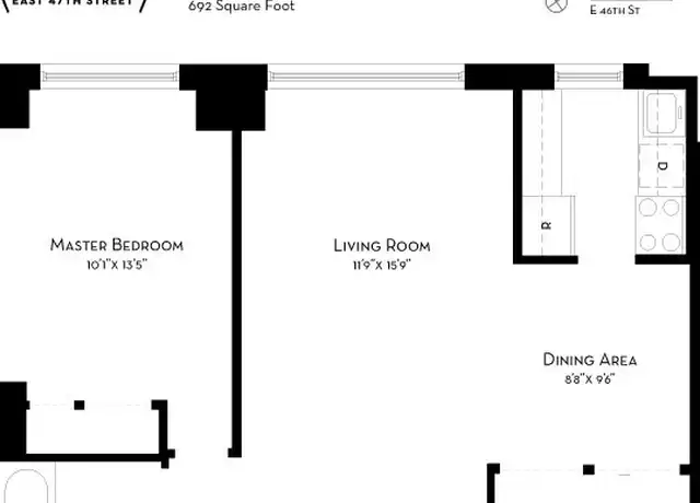 Property at 212 E 47th St Unit 32B, New York, NY, 10017, 1 bed, 1 bath, [object Object]