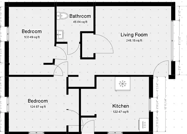 Property at 1215 Taylor Dr E, Indianapolis, IN, 46219, 2 beds, 1 bath, [object Object]