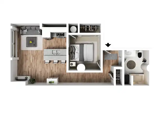 Property at 500 Iowa St Unit 1-110, Davenport, IA, 52801, 1 bed, 1 bath, [object Object]