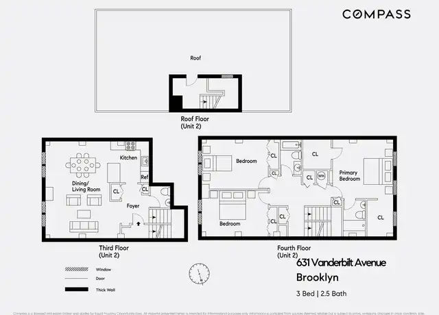 Property at 631 Vanderbilt Ave Unit 2, Brooklyn, NY, 11238, 3 beds, 2.5 baths, [object Object]